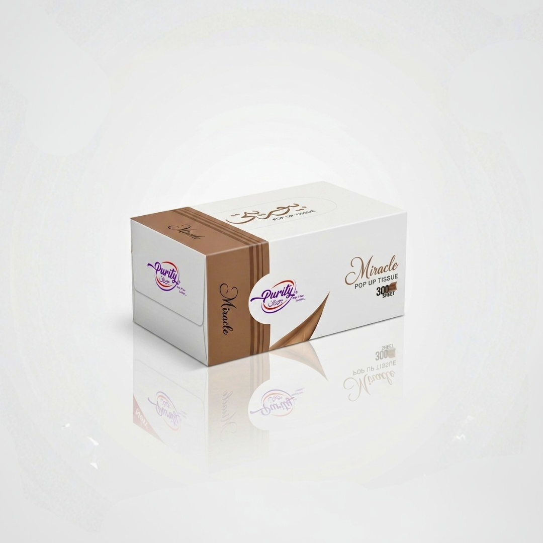 Purity Miracle Pop Up Tissue – 300 Sheets Soft & Absorbent Care