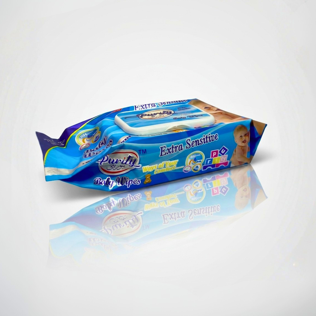 Purity Extra Sensitive Baby Wipes – Blue Pack (84 Soft & Gentle Sheets)